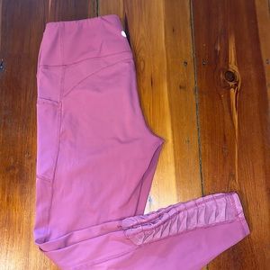 pink high waisted yoga leggings